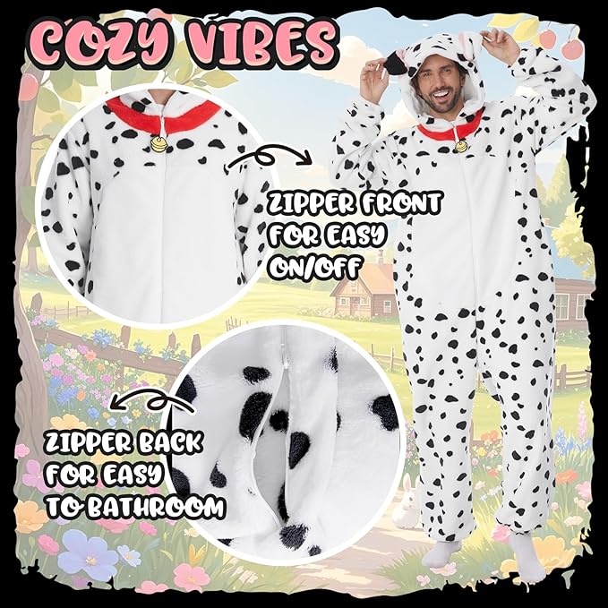 HSCTEK Fuzzy Teddy Fleece Adult Onesies Pajamas - Teen Long Sleeve Zip Up Hooded Blanket Sleep - One Piece Costume