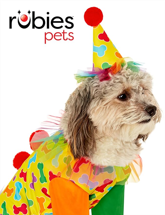 Rubies Clown Pet Costume for Dogs or Cats, Small