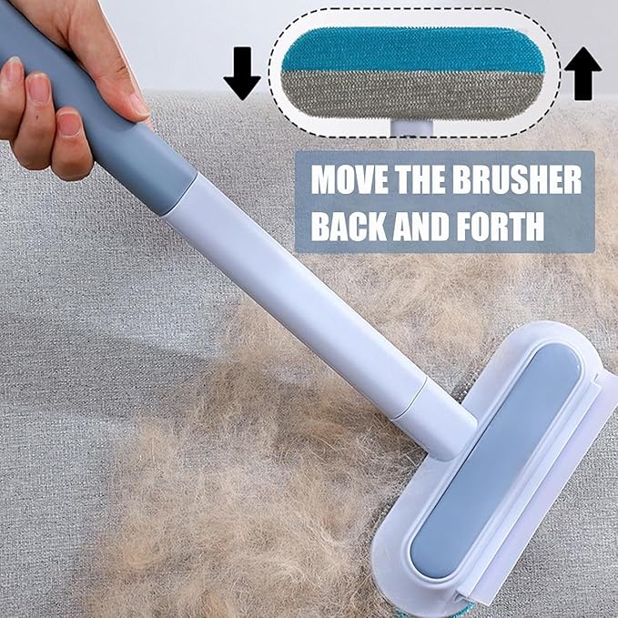 Multifunctional Pet Hair Remover for Laundry Durable Reusable Washable Lint Brush for Furniture Hair Complete 4 in 1 14.9Inch Cat Hair Remover Effective on Carpets Car Seats Bedding