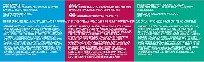 Meow Mix Seafood Favorites Chunks in Gravy Wet Cat Food Variety Pack, 2.75 Ounce (Pack of 48)