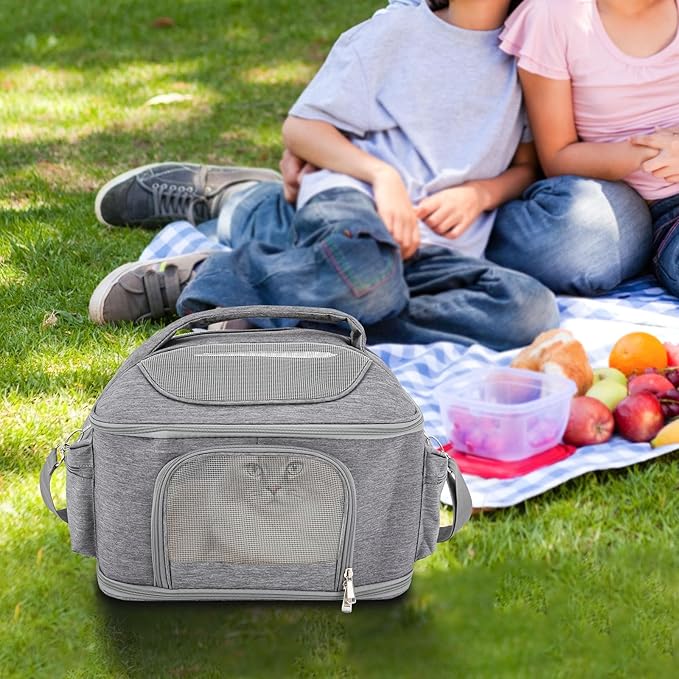 Foldable Pet Carrier Backpack, Cat & Dog Carrier Backpack, Waterproof Pet Travel Bag with Cooling Mat for Hiking Travel Camping Outdoor, Hold Pets Up to 15.4lbs