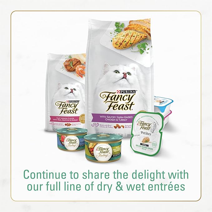 Fancy Feast Purina Dry Cat Food with Ocean Fish and Salmon - 16 oz. Bags,(Pack of 8)