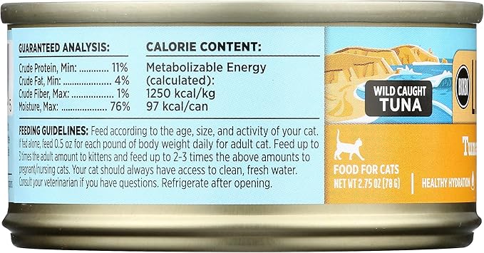 BIXBI Liberty Canned Wet Cat Food - Grain Free, Tuna Pate Recipe, 2.75 Ounce (Pack of 24)