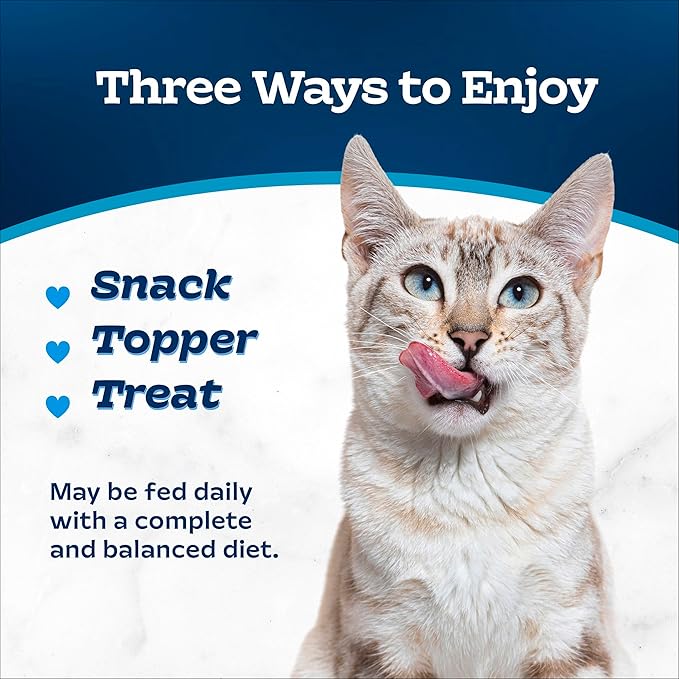 Blue Buffalo Tastefuls Purées Natural Cat Food Complement with 5 Ingredients, Chicken, Tuna, Beef, 3-oz Resealable Pouches, 12-ct Variety Pack