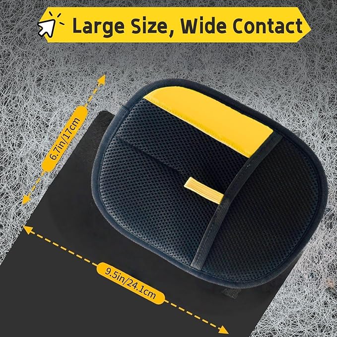 Pet Hair Remover Gloves for Dogs & Cats, Dual Directional Bristles, Electrostatic Grooming Tool for Furniture, Sofa, Bed, Car Interior, Clothes, 2 Pack, Black Yellow