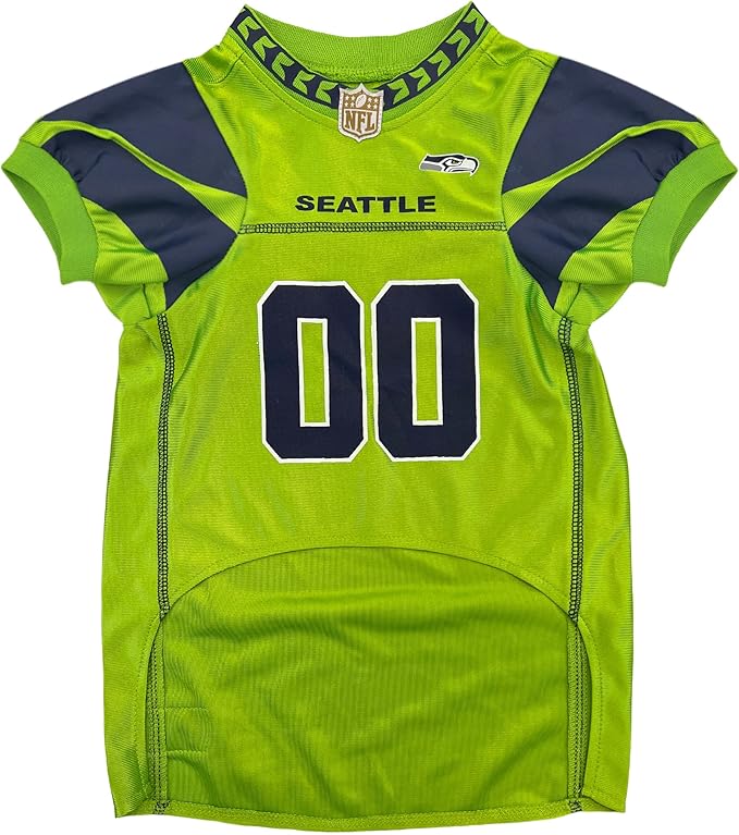 Pets First NFL Seattle Seahawks Color Rush Dog Jersey, Size: X-Small, Color: Green, Style: NFL Color Rush Jersey