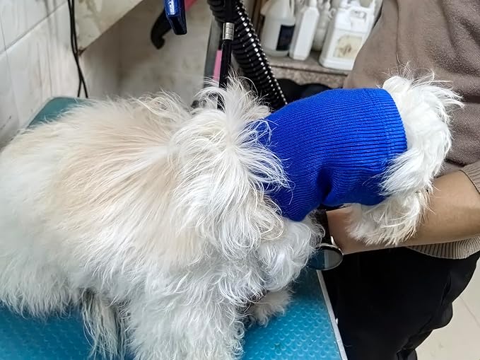 Dog Ear Cover Hematoma Noise Cancelling Protection Quiet Head Cover for Dog Wine+Blue-L