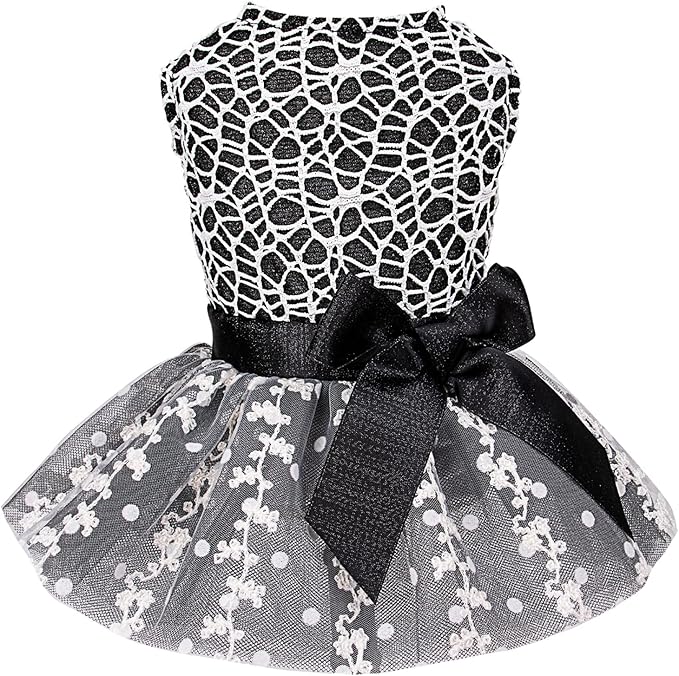 CuteBone Dog Birthday Dress Girl Puppy Skirt Tutu Cat Wedding Outfit Pet Party Clothes for Small Dogs Costume DD13XS