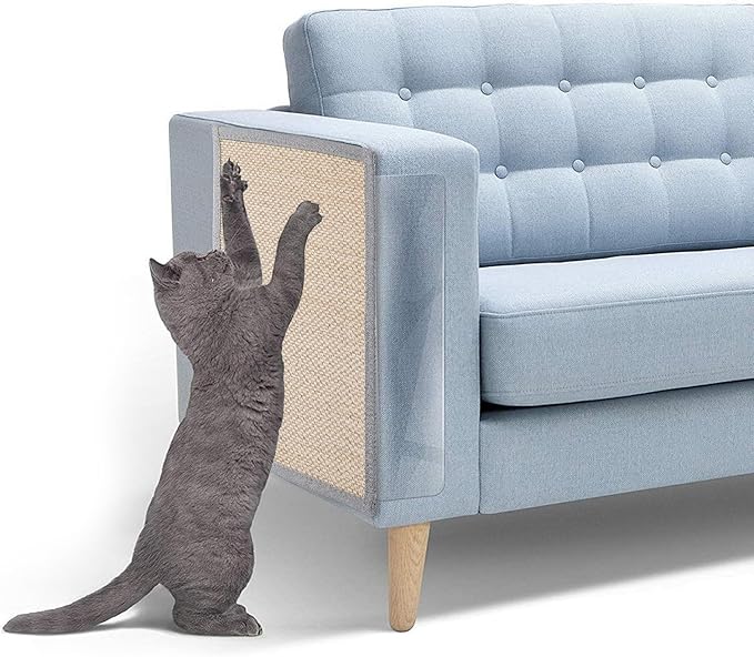 Toddmomy Cat Scratching Pad with Spiral Nails, 30x40cm Cardboard Furniture Scratcher Mat for Indoor Cats, Furniture Protector and Lounger Scratch Board for Couch and Bed
