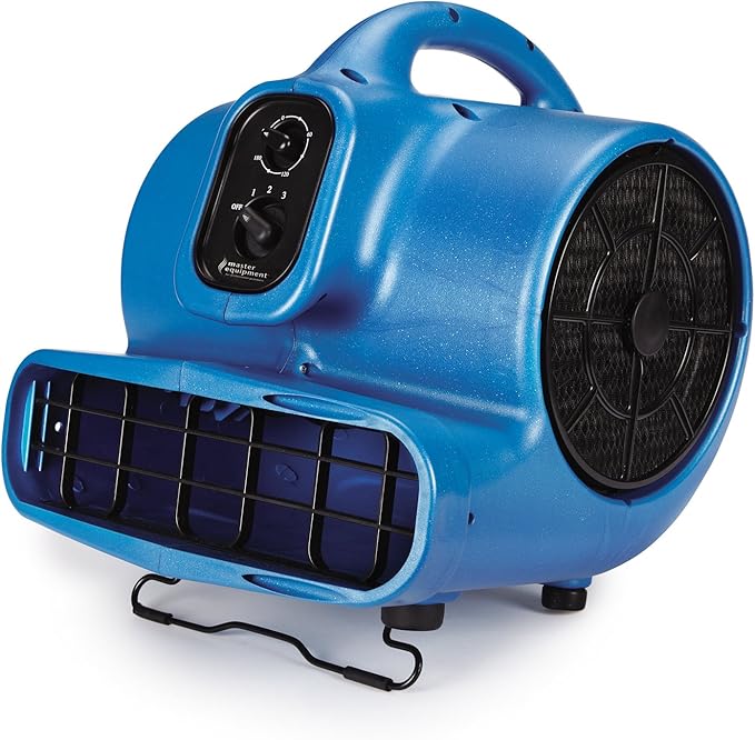 PetEdge Master Equipment Blue Force Air Dryer with Cage – Quiet Pet Fur Dryer Offers 3 Speeds Up to 2,000 CFM, 0.33 HP