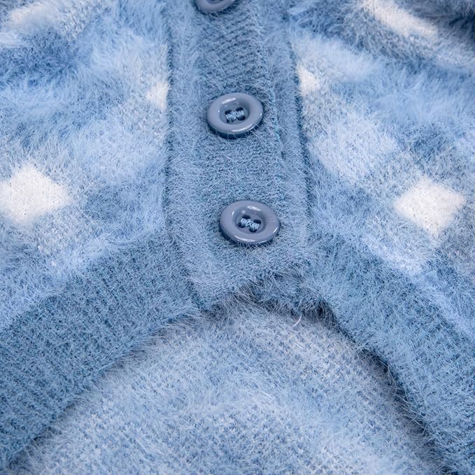 Dog Sweater, Sweaters for Small Dogs, Warm Soft Pet Clothes for Puppy, Medium Large Cat, Dogs Girl or Boy, Dog Shirt for Winter Christmas (Blue, Large)