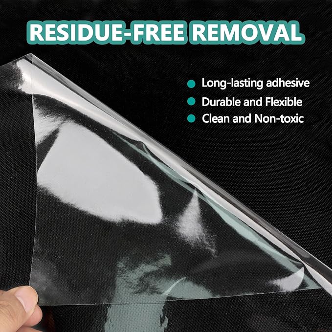 Cat & Dog Scratch Protector 16-Pack (12"x16"/30x40cm) - Clear Self-Adhesive Furniture Tape, Cut to Fit, No Residue Removable Couch Guard for Sofa Door Walls