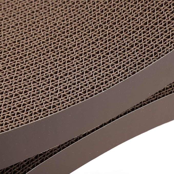 Cat Scratcher Lounge, Corrugated Cardboard Scratch Pad, Extra Thick Ergonomic Design 22.05x8.27x7.09in - Protects Furniture, Reversible Durable Construction, Comfortable Bed for (Coffee)