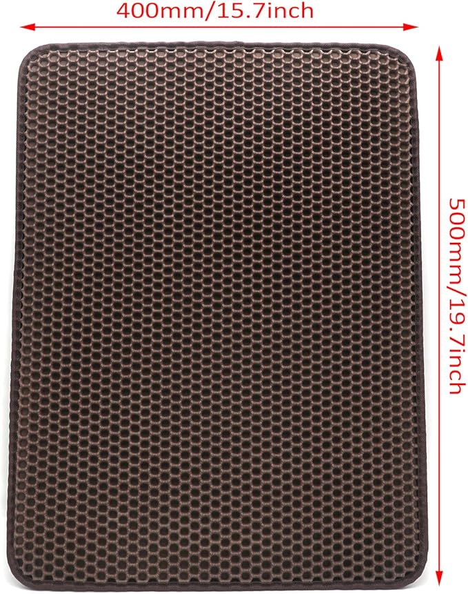 XKMT- Animal Pet Supplies Cats Litter & Housebreaking 40X50 Brown Cat litter Mat Double Layer Pad Trapper Folding Pad EVA Foam Rubber