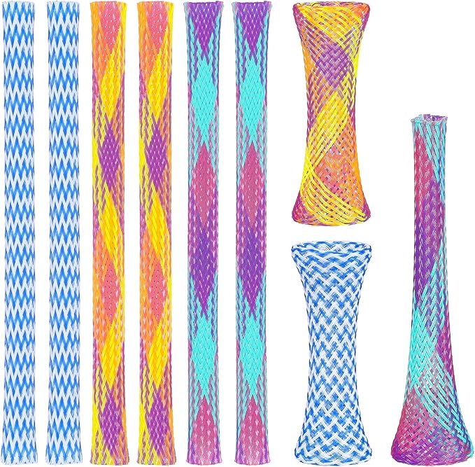 10PCS Kitten Colorful Fun Tubes, Cat Tube Spring Toy Interactive Cat Toys, Indoor Interactive Cats Tube, Spring Tubes Toy for Indoor Cats to Chase, Bite, and Pounce