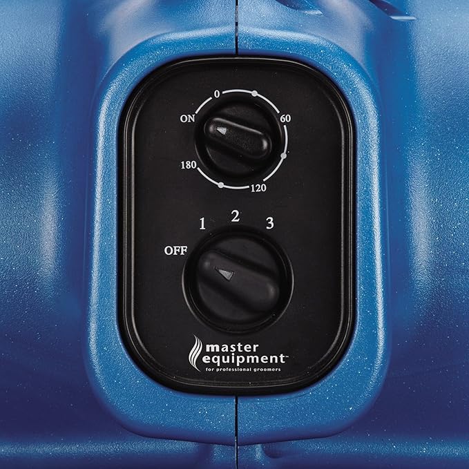 PetEdge Master Equipment Blue Force Air Dryer with Cage – Quiet Pet Fur Dryer Offers 3 Speeds Up to 2,000 CFM, 0.33 HP