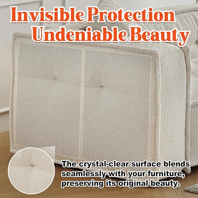 20 Pack Cat Scratch Furniture Protector – Double-Sided Sticky Deterrent Training Tape from Cat Claws, Clear Anti-Scratch Guard for Couch, Sofa, Doors, Easy Apply & Residue-Free, Not for Leather,Velvet