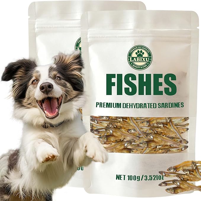 Sardines for Dogs & Sardines for Cats Natural Single Ingredient Dehydrated Sardine Treats, Omega-3 Rich, For Training or Daily Reward, Picky Eaters, or Multi-Pet Households (7.05 Ounce (Pack of 1))