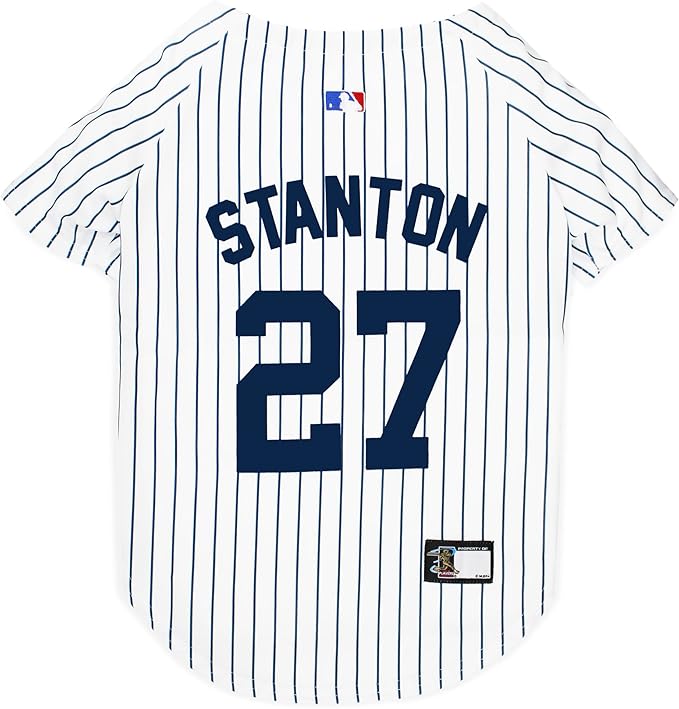 MLBPA Dog Jersey - Giancarlo Stanton #27 Pet Jersey - MLB New York Yankees Mesh Jersey, X-Large