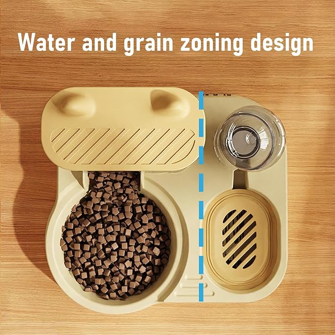 Automatic Cat Feeder,Cat Water Dispenser Food Pet Feeder | Large Capacity Fod Storage Container, Automatic Dog Food Bowl, Pet Supplies