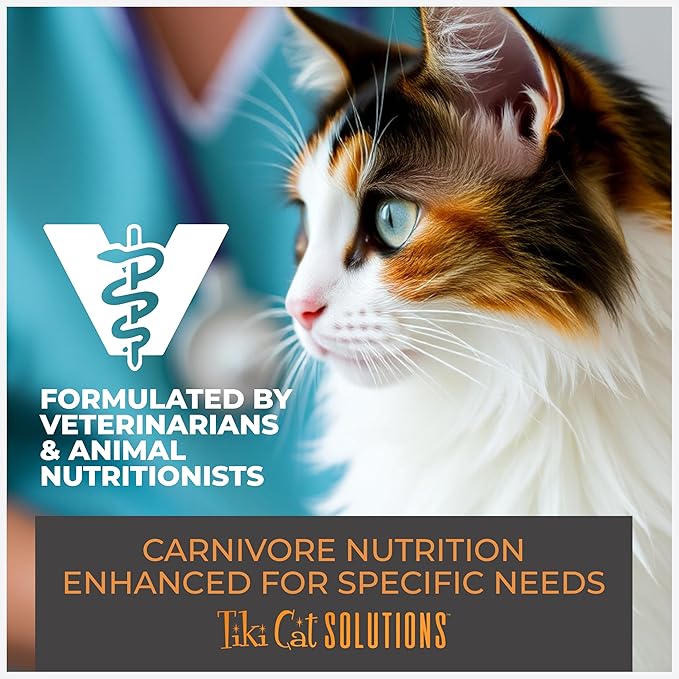 Tiki Cat Solutions Mousse Skin & Coat Mousse, Salmon Recipe, Specially Formulated with Omega Fatty Acids, Functional Wet Cat Food for Adult Cats, 2.4 oz. Pouch (12 Count)