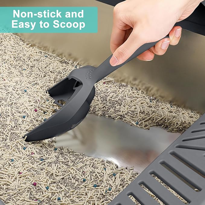 AIPERRO Stainless Steel Litter Box Extra Large for Big Cats and Multi-Cats | Jumbo Extra Large Metal Cat Box with High Sided Lid, Anti-Urine Leakage, Non-Stick,Include Litter Scoop