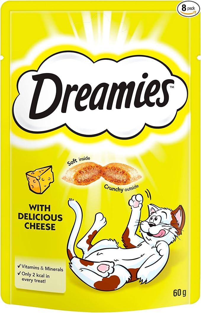 Dreamies Cat Treats Various Flavours 60g X 8 Pack Bulk Deal! (Cheese)