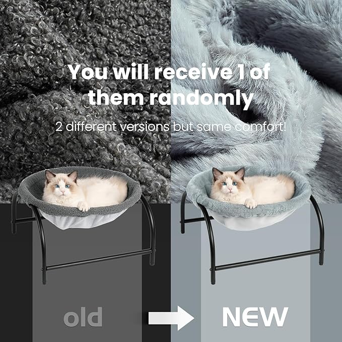 JUNSPOW Cat Bed Dog Bed Pet Hammock Bed Kitty Sleeping Cat Supplies Pet Supplies Whole Wash Stable, Detachable, Breathable, Easy Assembly Indoors Outdoors, 16.9 in x 16.9 in x 9.5 in