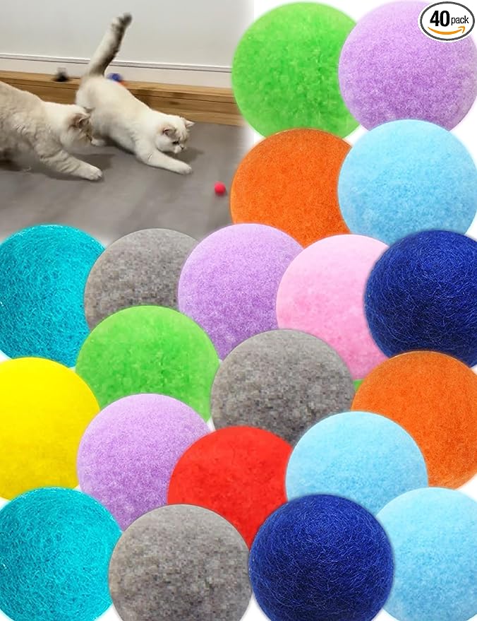 40-Pack Cat Balls – Fun Interactive Toys for Indoor Cats & Kittens (Playtime)