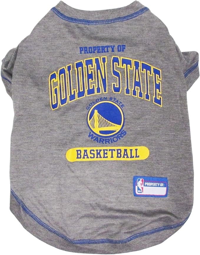 Pets First NBA Licensed Hoodies & T-shirt for Dogs & Cats, Golden State Warriors, X-Small