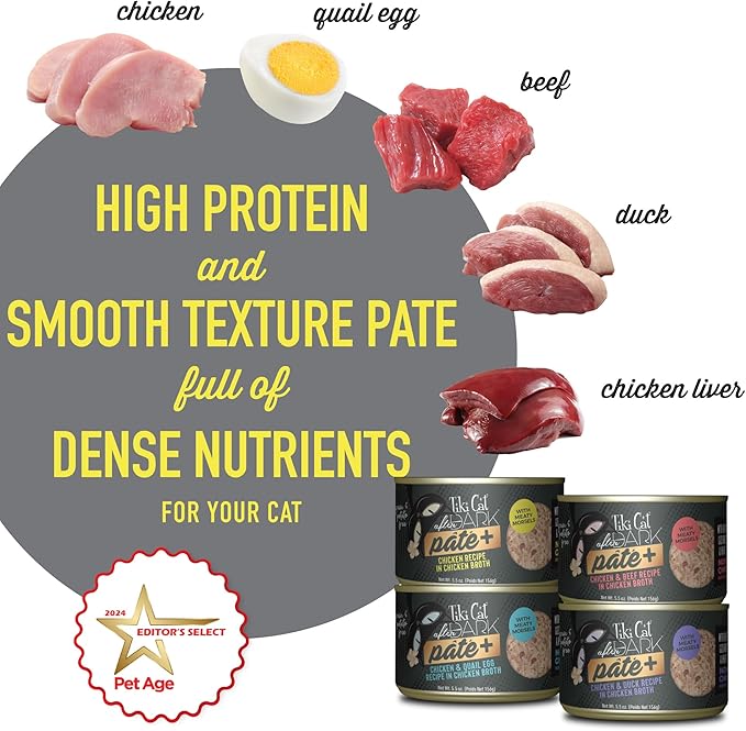 Tiki Cat After Dark Pate+ Variety Pack, 5.5 oz. Cans (Pack of 8)