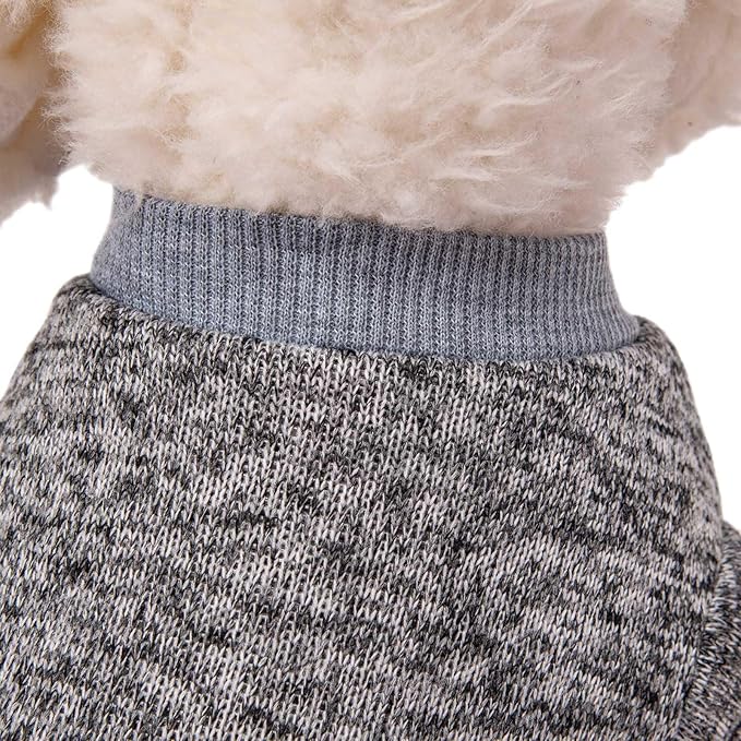 Dog Sweater, Dog Sweaters for Small Dogs, 2, 3 Pack Warm Soft Pet Clothes for Puppy, Medium Large Cat, Dogs Girl or Boy, Dog Shirt for Winter Christmas (Coat Grey+Navy, X-Small)