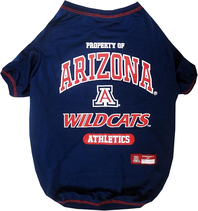 Pets First Collegiate ARIZONA WILDCATS Dog T-Shirt, X-Small. - Licensed Shirt for Pets Team Colored with Team Logos.- Premium Stretchable Materials for the Comfrot of your Dog & Cat.