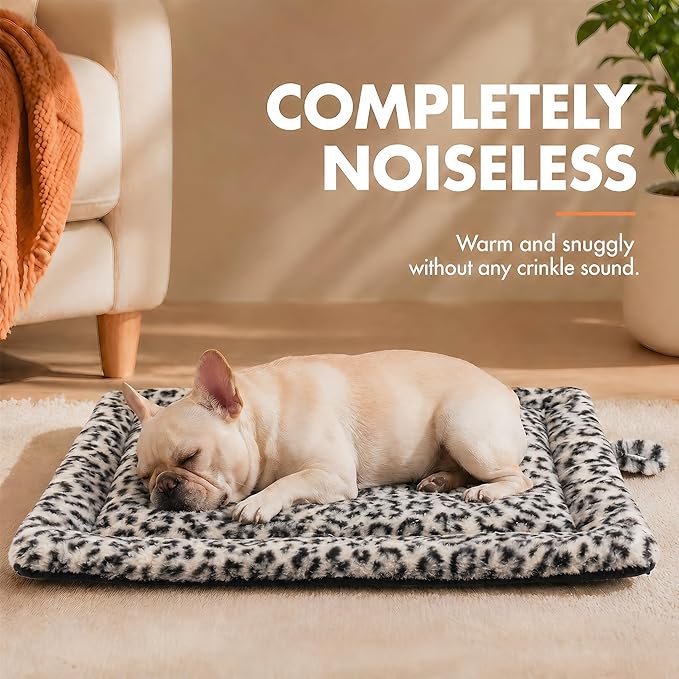 Self Warming Cat Pad for Cats and Dogs, Non Electric Thermal Pet Mat, Washable Soft Sleeping Mat with Non Slip Backing, Indoor & Sheltered Outdoor Use, 30 x 24 in, Black/White