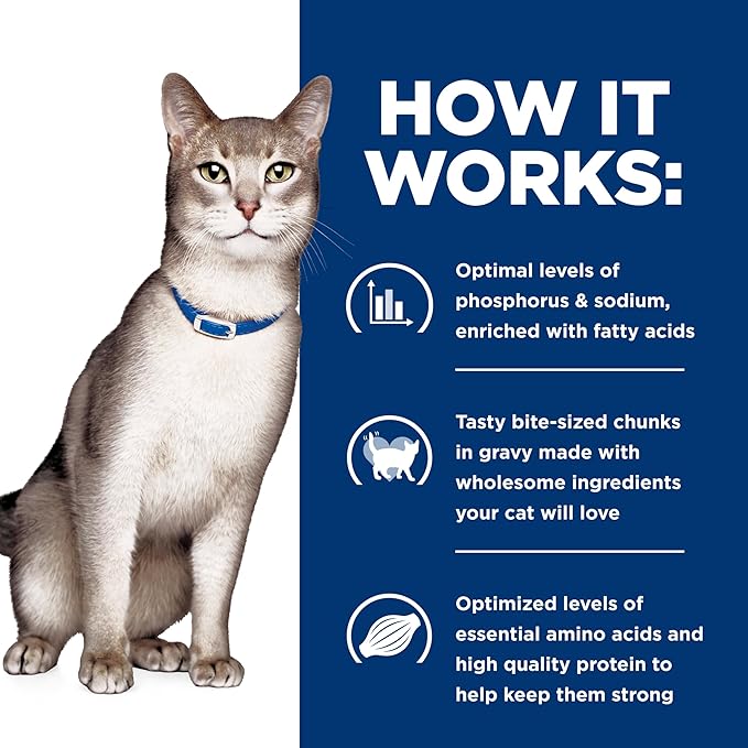 Hill's Prescription Diet k/d Variety Pack Wet Cat Food, Chicken & Vegetable Stew, Vegetable & Tuna Stew, 2.9 oz. Cans, 24-Pack