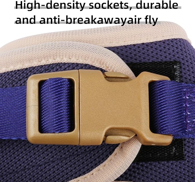 EVERKING Cat Harness and Leash Set, New Fly Fabric, Soft and Breathable, Adjustable cat Walking Jacket, Fashionable cat Vest (Purple, S(Neck 7.48"-9.06", Chest 11.42"-18.11", 5-11lbs))