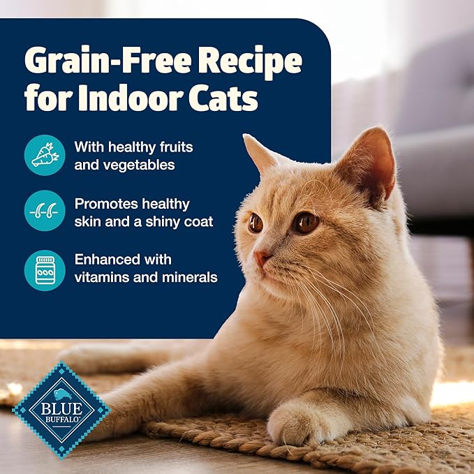 Blue Buffalo Freedom Grain-Free Adult Wet Cat Food, Complete & Balanced Nutrition for Indoor Cats, Made with Natural Ingredients, Fish Recipe, 5.5-oz Cans (24 Count)