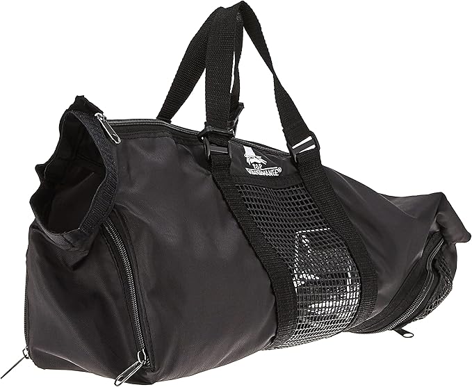 Top Performance Cat Grooming Bag — Durable and Versatile Bags Designed to Keep Cats Safely Contained During Grooming and/or Bathing - Large, Black
