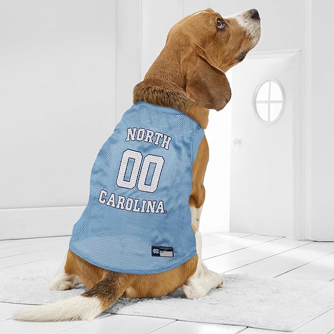Pets First NCAA North Carolina Tar Heels Basketball Jersey for Dogs & Cats, X-Large - Licensed North Carolina Tar Heels Pet Tank Jersey (UNC-4020-XL)