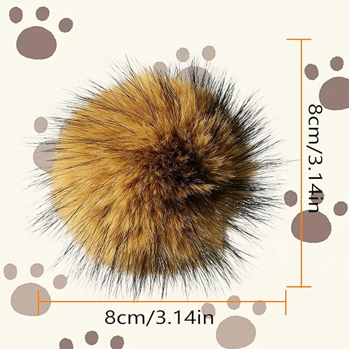 5Pcs Cat Toy Faux Rabbit Fur Ball, Rabbit Fur Ball Cat Toy, Soft Fluffy Cat Toy Ball, Furry Catnip Toy Ball for Indoor Cats, Washable & Fun to Chase for Exercise and Bonding