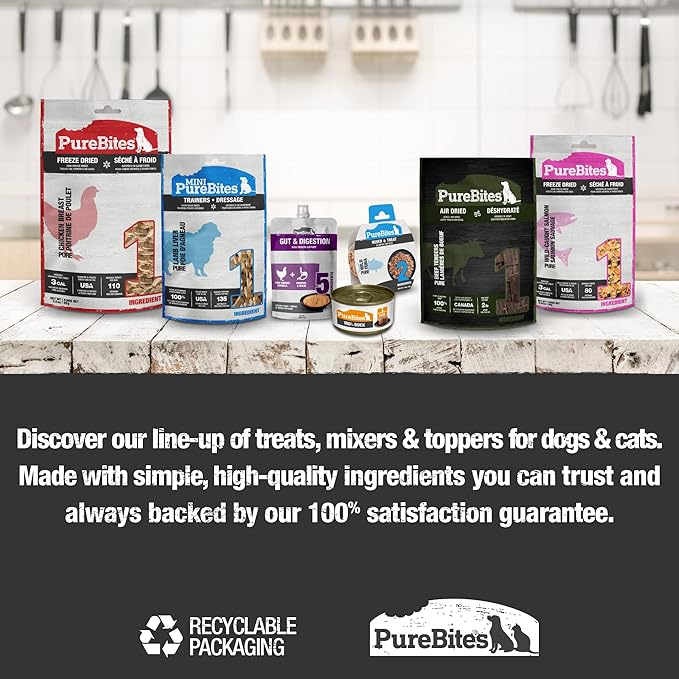 PureBites 100% Pure Chicken Pate Cat Treat | 2.5oz can | only 1 Ingredient | case of 12