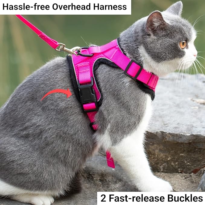 Mr. Peanut's PurrTrek Reflective Cat Harness with Matching Leash (Small, Lilac)