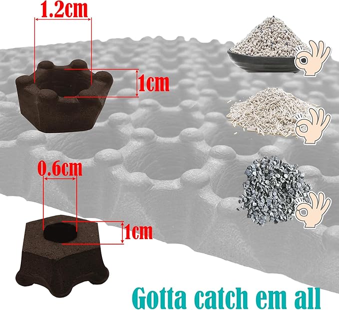 HTTMT- (23.6x18 inch) Pet Supplies Cats Litter & Housebreaking 60X45 Brown Cat litter Mat Double Layer Pad Trapper Folding Pad EVA Foam Rubber…