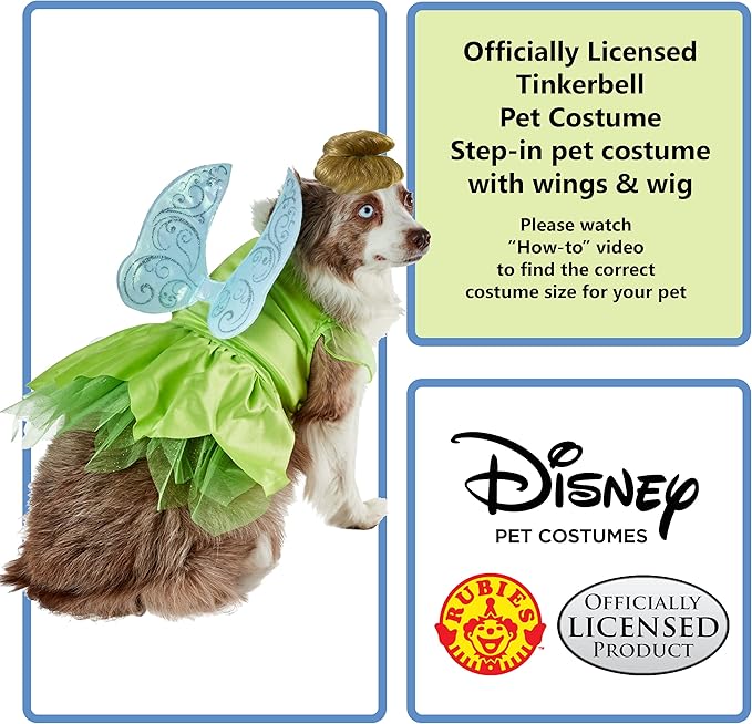 Rubies Disney Peter Pan: Tinker Bell Pet Costume for For Dogs or Cats, Medium