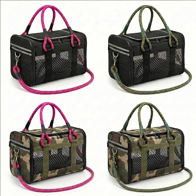 Soft-Sided Dog & Cat Carrier | for Car Rides, Vet Visits, Errands & Daily Outings | Fits Small Dogs & Cats Up to 15 lbs | 18" L x 11.5" H | Yorkies, Chihuahuas & More