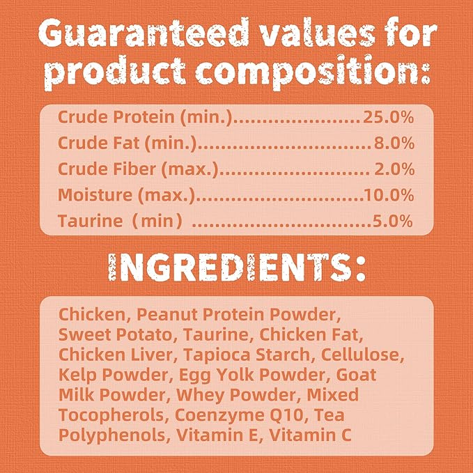 Just Try 2.8 lbs Taurine Treats with Coenzyme Q10 for Cats - Coq10 & Taurine for Cat to Support Feline Heart Health - Chicken Flavored Chews Vitamins Snacks Treats - Large Size