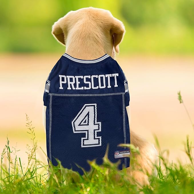 Pets First NFLPA DAK PRESCOTT JERSEY PET JERSEY, NFL Dog Shirt, Size XX-Large, Dallas Cowboys Mesh Jersey for Dogs