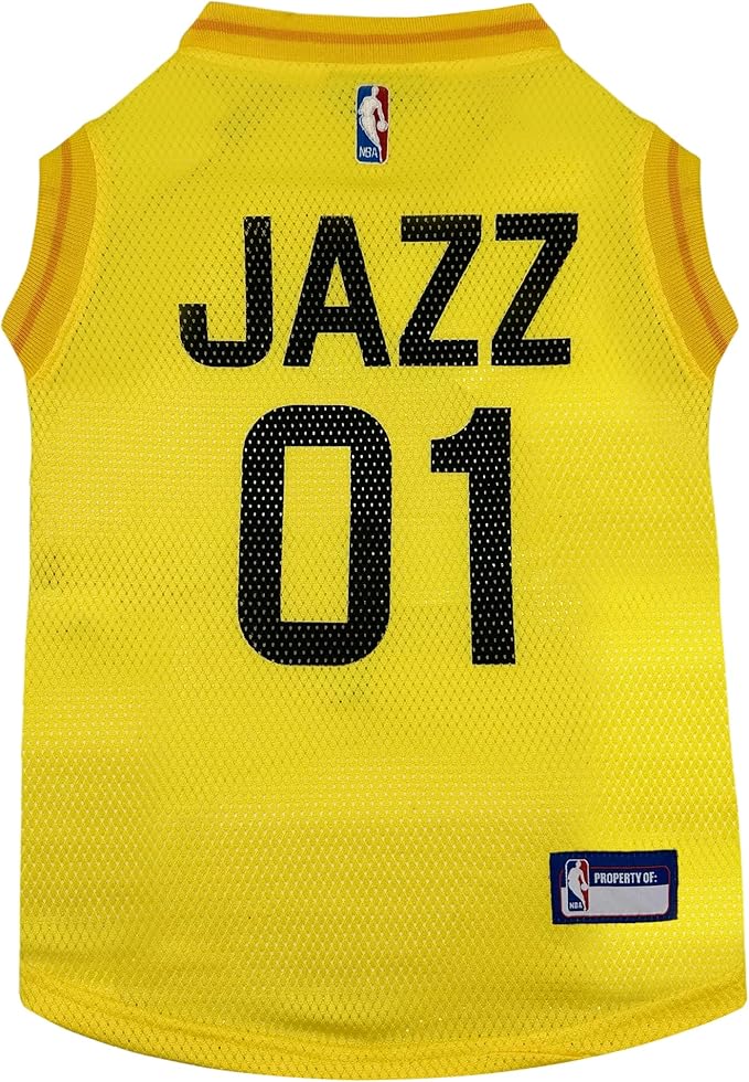 Pets First NBA Utah Jazz Dog Jersey, Large - Tank Top Basketball Pet Jersey