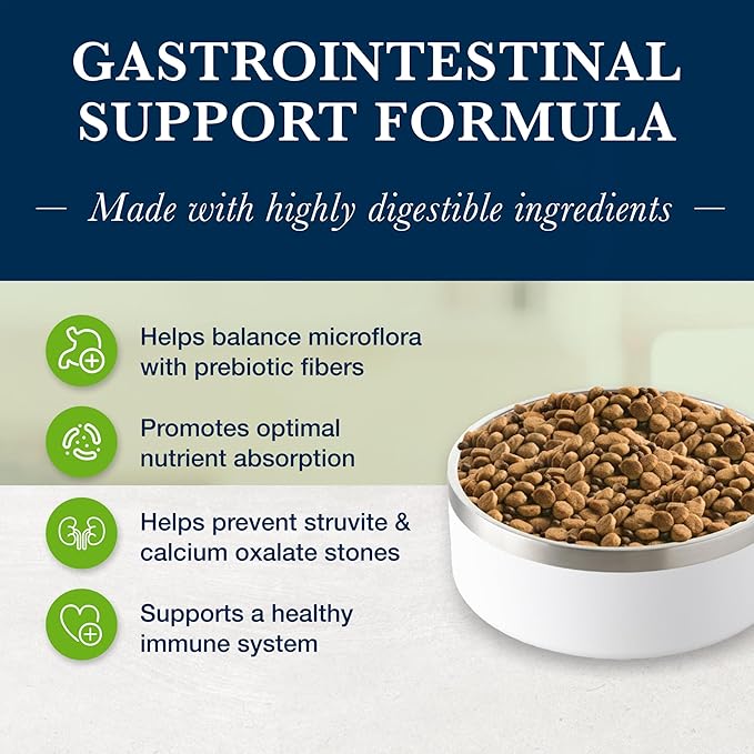 Blue Buffalo Natural Veterinary Diet GI Gastrointestinal Support Dry Cat Food, Chicken 7-lb bag