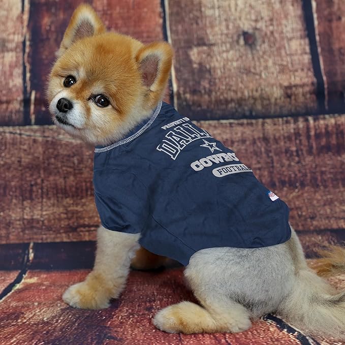 NFL Dallas Cowboys Dog T-Shirt for Pets, Size X-Large. Officially Licensed Pet Shirt with Team Logo, Soft Stretchable Comfort Fit Apparel for Dogs & Cats